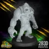 360 degree turntable view of the Yeti Big Guy, a 32mm high-detail resin miniature for fantasy football teams, sculpted by BruteFun Miniatures and printed by 2B3D.