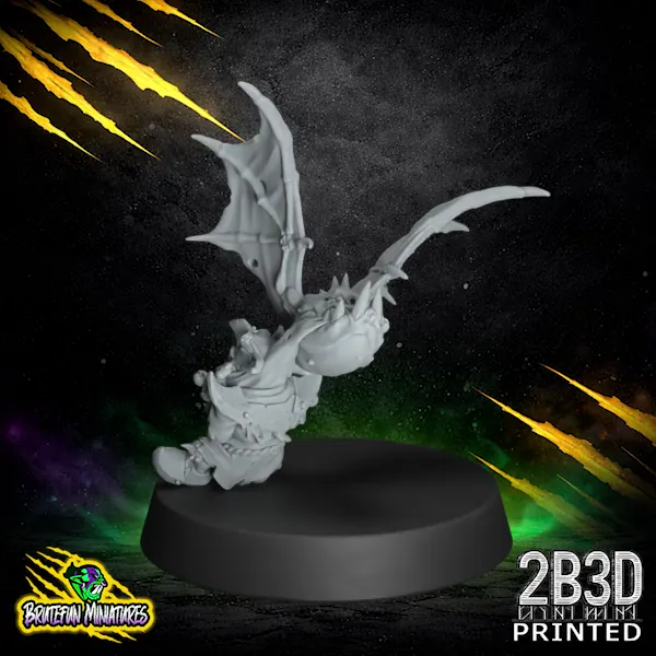 32mm high-detail resin Fungitz Glider miniature by BruteFun Miniatures, resin printed by 2B3D for fantasy football and tabletop gaming.