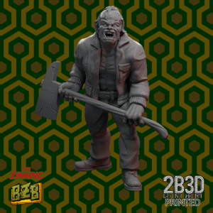 3D printed Ork Torrance miniature without base for custom setups.