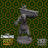 Animated 360° turntable view of the Troll Room 237 miniature featuring a troll carrying a bathtub or bomb.