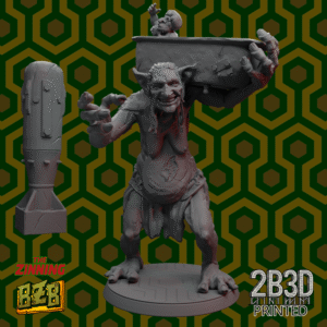 3D printed Troll Room 237 miniature with both bathtub and bomb options on scenic base.