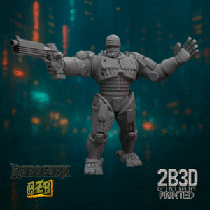 3D printed RobocOrk miniature without base for custom display setups.