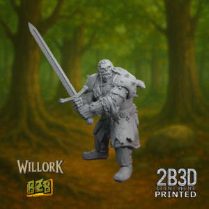 3D printed Mork Mordigon miniature without base.