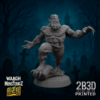 Animated 360° turntable view of Wolfork miniature, feral ork werebeast with claws.