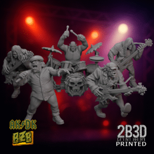 3D printed Zkiggoth with mounted stage and full AK/DK band, no base version.