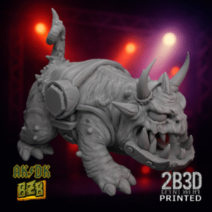 3D printed Zkiggoth miniature without base, solo version without stage or band.