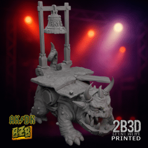 3D printed Zkiggoth miniature with platform, no base version.