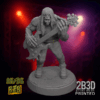 Animated 360° turntable view of Malcomz miniature, ork rhythm guitarist with heavy stance.