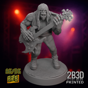 3D printed Malcomz miniature on scenic base.