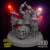 Animated 360° turntable view of Zhil Ruz miniature, ork sound engineer covered in amps and cables.