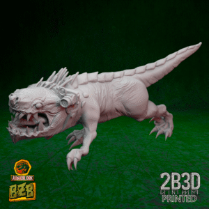 3D printed Boss Squigoraptor miniature alone, no base or riders.