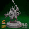 Animated 360° turntable view of the Hammork 40K and the Dino miniature featuring grimdark gear and raptor companion.