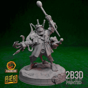 Animated 360° turntable view of the Hammork 40K and the Dino miniature featuring grimdark gear and raptor companion.