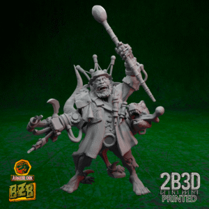 3D printed Hammork 40K and baby raptor miniature, no base version.