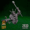 Animated 360° turntable view of the Hammork 40K Bust miniature, featuring the ork overlord with goggles and gear.
