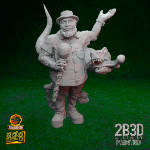 3D printed Hammork and baby raptor miniature, no base version.