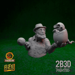 Animated 360° turntable view of the Hammork and da Dino bust, featuring the ork boss holding a baby raptor egg.
