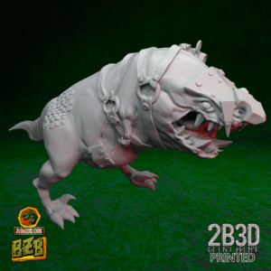 3D printed Lazy Squigoraptor miniature alone without base or accessories, unmounted version.