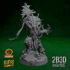 Animated 360° turntable view of the Ork Boss miniature roaring with raised axe, detailed armor, and dynamic pose.