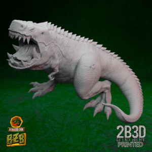 3D printed Squigosaurus Rex miniature without base for custom display setups.