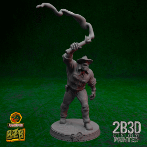 3D printed Torch Scene miniature on smaller simplified base, without barrier or goat.