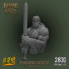 Animated 360° turntable view of Kronan the Brute bust, orky barbarian with jagged armor and fierce expression.
