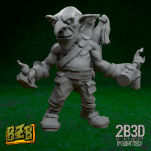 3D printed Goblin Molotov miniature without base.