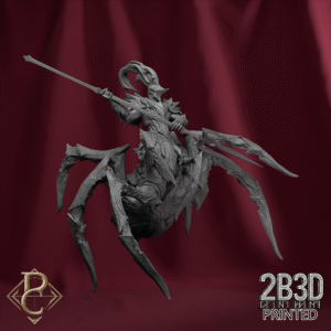 3D render of Riteris, Oathspear of Shadowhelm miniature without base, designed by Parasite Collectibles and printed by 2B3D Printed.