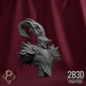 3D render of Riteris bust without base, designed by Parasite Collectibles and printed by 2B3D Printed.