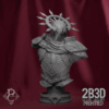 Animated 360° turntable of Morsven bust, designed by Parasite Collectibles and printed by 2B3D Printed.