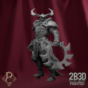 3D render of Alsham miniature without base, designed by Parasite Collectibles and printed by 2B3D Printed.