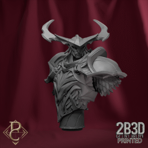 3D render of Alsham bust without base, designed by Parasite Collectibles and printed by 2B3D Printed.