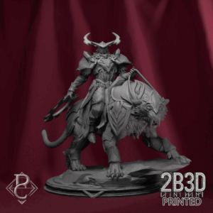 Animated 360° turntable of Alsham on Stellar Tiger miniature, designed by Parasite Collectibles and printed by 2B3D Printed.