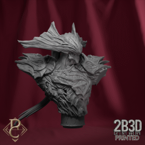 3D render of Conrad Skaliz bust without base, designed by Parasite Collectibles and printed by 2B3D Printed.