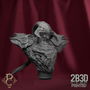 3D render of Conrad Skaliz bust variant two with base, designed by Parasite Collectibles and printed by 2B3D Printed.