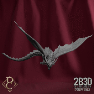 3D render of Lord Venator’s dragon without base, designed by Parasite Collectibles and printed by 2B3D Printed.