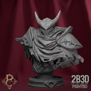 3D render of Lord Venator bust on base, designed by Parasite Collectibles and printed by 2B3D Printed.