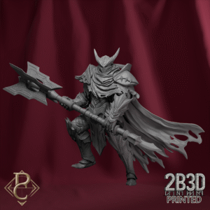 3D render of Lord Venator miniature without base, designed by Parasite Collectibles and printed by 2B3D Printed.
