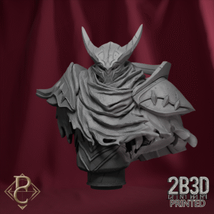 3D render of Lord Venator bust without base, designed by Parasite Collectibles and printed by 2B3D Printed.