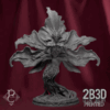 Animated 360° turntable of Cyania Hellflower miniature, designed by Parasite Collectibles and printed by 2B3D Printed.