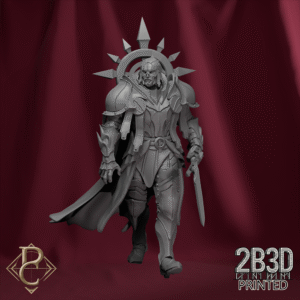 Render of Thakron miniature head 2 version without base. Created by Parasite Collectibles and printed by 2B3D Printed.