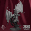 Turntable render of Thakron mounted on Raugar, a dragon creature, created by Parasite Collectibles and printed by 2B3D Printed.