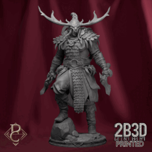 Turntable render of Worfar the Beastbonded, designed by Parasite Collectibles and printed by 2B3D Printed.