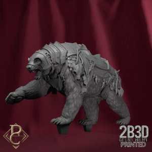 Render of the Bear miniature without base, designed by Parasite Collectibles and printed by 2B3D Printed.