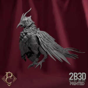 Render of Emberfinches without base, created by Parasite Collectibles and printed by 2B3D Printed.