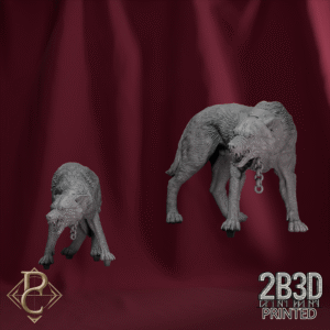 Render of Wolves alone, created by Parasite Collectibles and printed by 2B3D Printed.