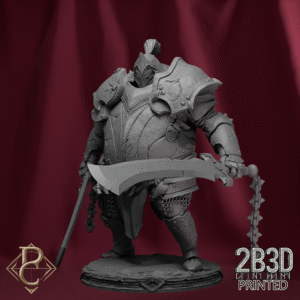 Render of Fathon with base, designed by Parasite Collectibles and printed by 2B3D Printed.