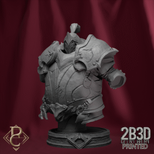 Render of Fathon Bust with base, designed by Parasite Collectibles and printed by 2B3D Printed.