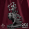 Turntable render of The Sorrow of Terrimor on Dog, designed by Parasite Collectibles and printed by 2B3D Printed.