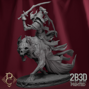 Render of The Sorrow of Terrimor on Dog with base, designed by Parasite Collectibles and printed by 2B3D Printed.